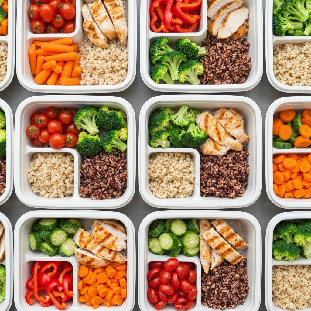 Gesunde Mahlzeitenvorbereitung